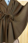 Claudia Tie Waist Cape Chocolate /16=